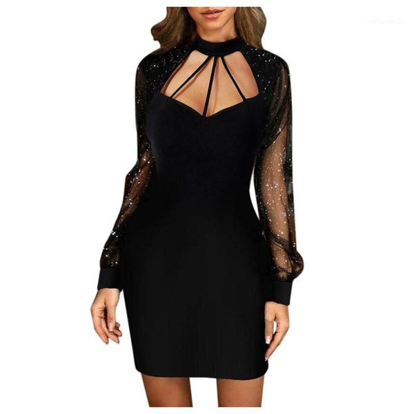 casual dresses mesh sheer sequins woman dress bandage hollow out fashion long sleeve work bodycon ropa para mujer elegant 20211, Black;gray
casual dresses mesh sheer sequins woman dress bandage hollow out fashion long sleeve work bodycon ropa para mujer elegant 20211, Black;gray