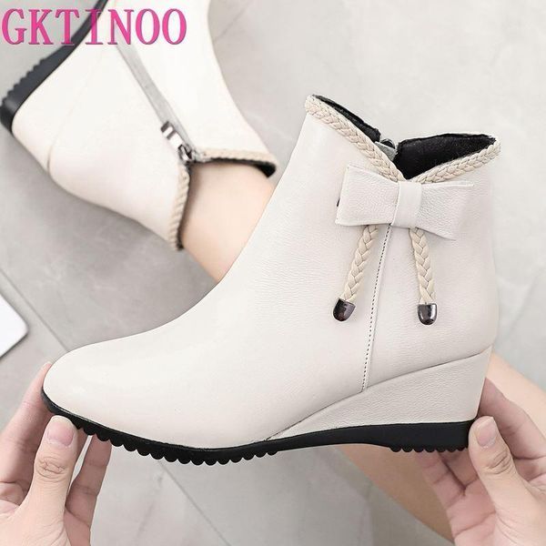 boots gktinoo botas women ankle wedges female short platform winter beige genuine leather shoes woman 2021 mujer1, Black
boots gktinoo botas women ankle wedges female short platform winter beige genuine leather shoes woman 2021 mujer1, Black