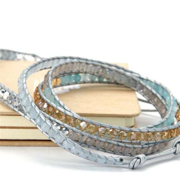 high end new semi precious stone with crystal leather wrap natural stones rhinestone beaded girls bracelet y200730, Black
high end new semi precious stone with crystal leather wrap natural stones rhinestone beaded girls bracelet y200730, Black