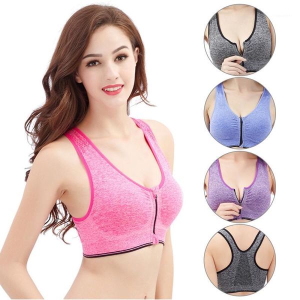 gym clothing women zip front sports bra padded yoga brassiere fitness tank female sport push up1, White;black
gym clothing women zip front sports bra padded yoga brassiere fitness tank female sport push up1, White;black