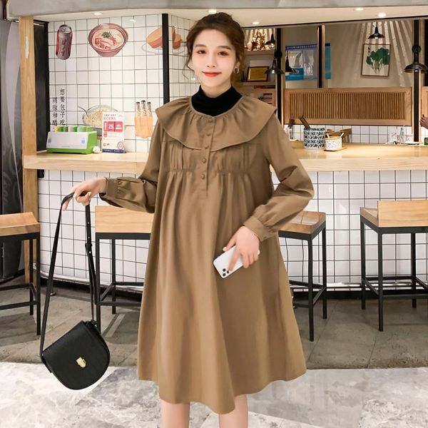 plus size pregnant woman dress autumn peter pan collar long sleeve loose maternity vintage dress fashion office lady work, White
plus size pregnant woman dress autumn peter pan collar long sleeve loose maternity vintage dress fashion office lady work, White