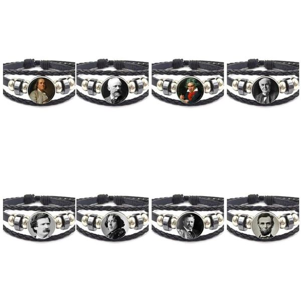 ej glaze for black leather bracelet bangle glass cabochon jewelry wilde sigmund freud beethoven lincoln, Golden;silver
ej glaze for black leather bracelet bangle glass cabochon jewelry wilde sigmund freud beethoven lincoln, Golden;silver