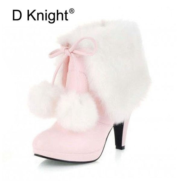 fashion round toe platform high heels women winter boots sweet faux fur ankle boots for women big size 34-43 woman, Black
fashion round toe platform high heels women winter boots sweet faux fur ankle boots for women big size 34-43 woman, Black