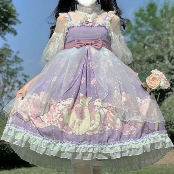 2021 new japanese jks bows ruffles soft girl sweet lovely strap lolita dress women party prom avant-garde clothes wzlf, Black;gray
2021 new japanese jks bows ruffles soft girl sweet lovely strap lolita dress women party prom avant-garde clothes wzlf, Black;gray