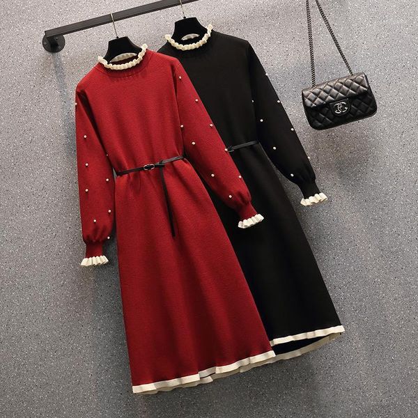 coigarsam 4xl plus size knitting women dress beading dresses red black 93551, Black;gray
coigarsam 4xl plus size knitting women dress beading dresses red black 93551, Black;gray