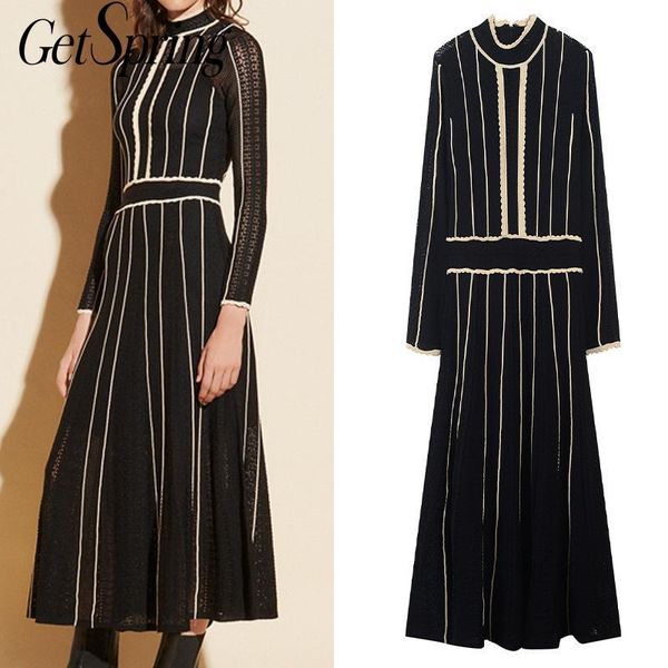 getspring women dress color matching stand collar knitting dresses hollow out long sleeve autumn winter knitting dresses 2020, Black;gray
getspring women dress color matching stand collar knitting dresses hollow out long sleeve autumn winter knitting dresses 2020, Black;gray