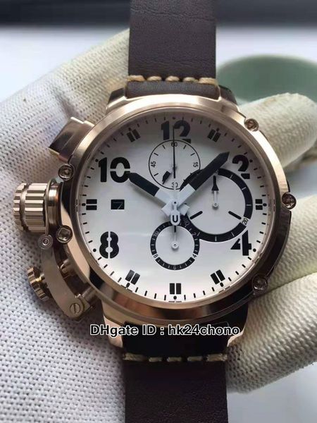 rose gold case white dial u51 u-51 50mm quartz chronograph mens watch leather strap chimera 7474 gents sportwatches 18 colors, Slivery;brown
rose gold case white dial u51 u-51 50mm quartz chronograph mens watch leather strap chimera 7474 gents sportwatches 18 colors, Slivery;brown