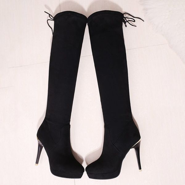women winter knee high boots platform high heel long boots red sole thin heels femme black thick heels shoes chaussures
women winter knee high boots platform high heel long boots red sole thin heels femme black thick heels shoes chaussures