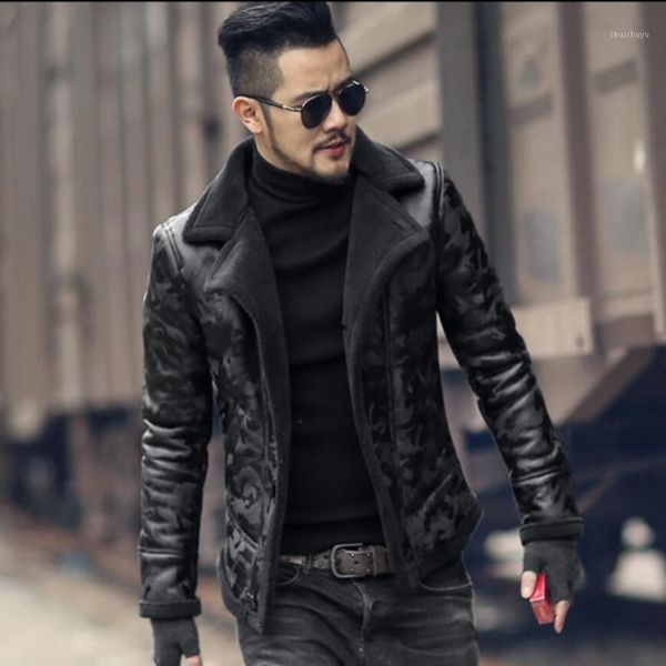 s-3xl winter camouflage faux fur one piece lamb woolen warm leather jackets men's fur collar coat plush faux leather clothing1, Black
s-3xl winter camouflage faux fur one piece lamb woolen warm leather jackets men's fur collar coat plush faux leather clothing1, Black
