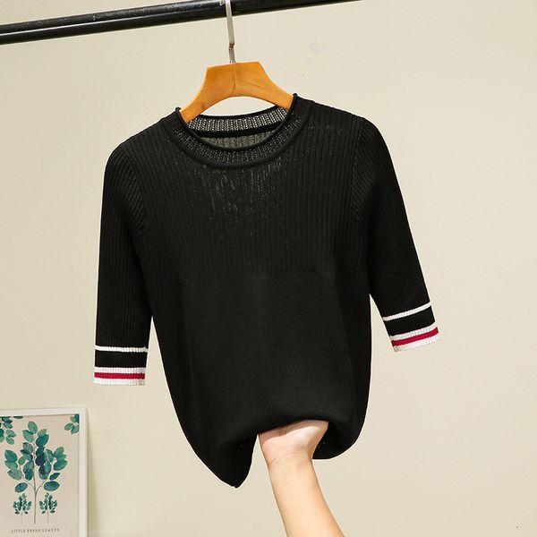2021 new summer women t shirt fashion knitted short sleeves tees o-neck rib female casual t-shirt 2t6y, White
2021 new summer women t shirt fashion knitted short sleeves tees o-neck rib female casual t-shirt 2t6y, White