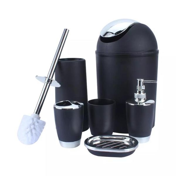 6pcs bathroom accessories set toothbrush holder cup soap dispenser dish toilet brush trash can plastic tumbler cup washroom tool
6pcs bathroom accessories set toothbrush holder cup soap dispenser dish toilet brush trash can plastic tumbler cup washroom tool