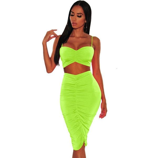 ruched two piece set neon club outfits women festival strap crop midi skirt set 2020 summer party wear matching sets, Gray
ruched two piece set neon club outfits women festival strap crop midi skirt set 2020 summer party wear matching sets, Gray