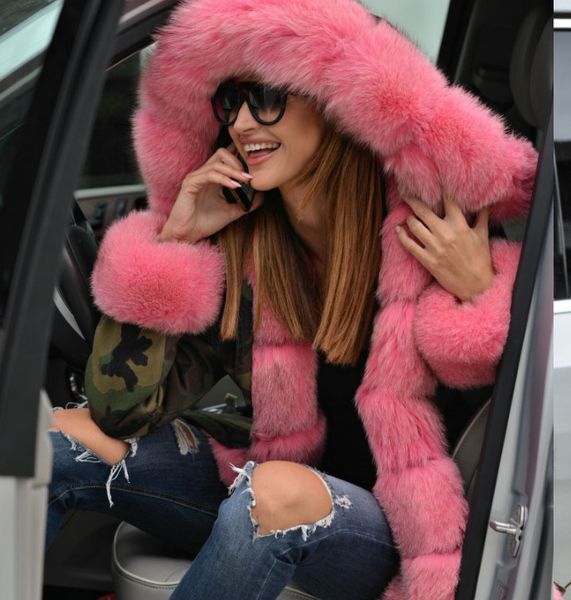 winter women thicken pink faux fur camouflage parka women hooded long fashion jacket overcoat plus size m-5xl, Black
winter women thicken pink faux fur camouflage parka women hooded long fashion jacket overcoat plus size m-5xl, Black