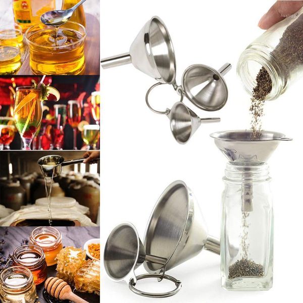 3pcs set small mouth funnels bar wine flask funnel mini stainless steel for filling hip flask bottles#251
3pcs set small mouth funnels bar wine flask funnel mini stainless steel for filling hip flask bottles#251