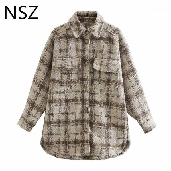 nsz women oversized plaid woolen jacket long sleeve fashion warm winter checked coat ladies wool blend outerwear1, Black;brown
nsz women oversized plaid woolen jacket long sleeve fashion warm winter checked coat ladies wool blend outerwear1, Black;brown