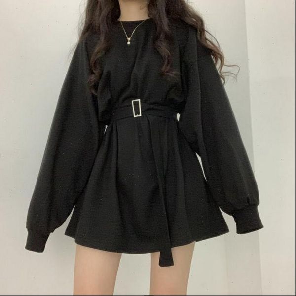 2021 spring summr long sleeves female dresses o collar korean fashion loose plus size oversized women dress tide female vestidos, Black;gray
2021 spring summr long sleeves female dresses o collar korean fashion loose plus size oversized women dress tide female vestidos, Black;gray
