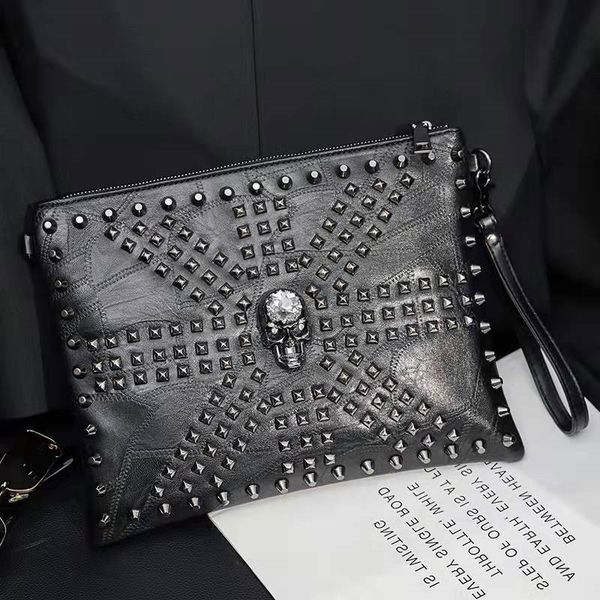 designer shoulder bags clutch for man punk elements luxury messenger bag skull pattern satchel clutch bag fashion rivets men purse soft leat
designer shoulder bags clutch for man punk elements luxury messenger bag skull pattern satchel clutch bag fashion rivets men purse soft leat