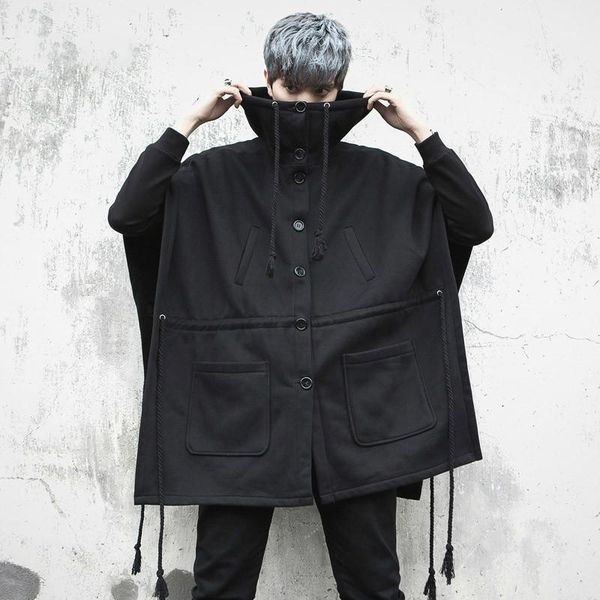 male fashion casual cloak jacket men high street hip hop punk style loose hooded trench coat male velvet overcoat1, Tan;black
male fashion casual cloak jacket men high street hip hop punk style loose hooded trench coat male velvet overcoat1, Tan;black