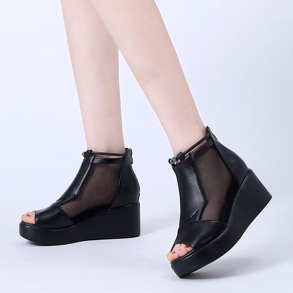 sandals female summer 2021 wedge heel thick bottom waterproof platform cool boots fish mouth shoes ladies short 33-421, Black
sandals female summer 2021 wedge heel thick bottom waterproof platform cool boots fish mouth shoes ladies short 33-421, Black
