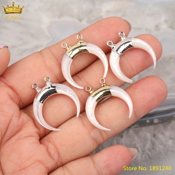 5pcs/lot natural white shell crescent moon pendant findings bulk,plated gold silvery ox horn charms for necklace jewelry making q1216, Silver
5pcs/lot natural white shell crescent moon pendant findings bulk,plated gold silvery ox horn charms for necklace jewelry making q1216, Silver