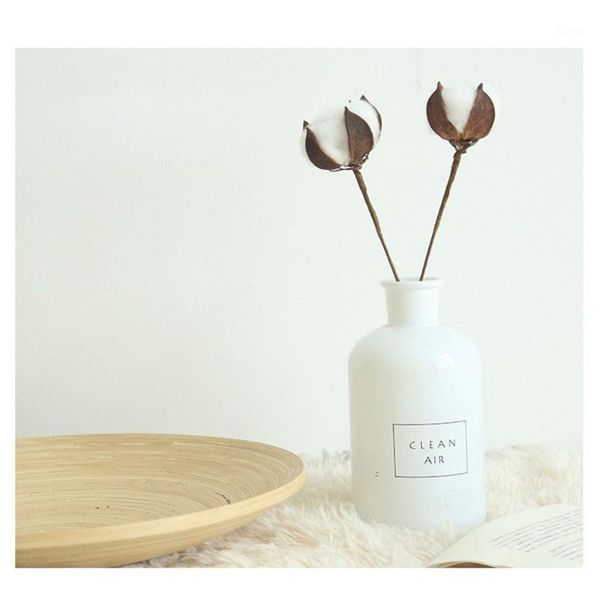 10 heads dried cotton stems farmhouse style artificial flower filler floral decor simulation flower diy wedding decoration1