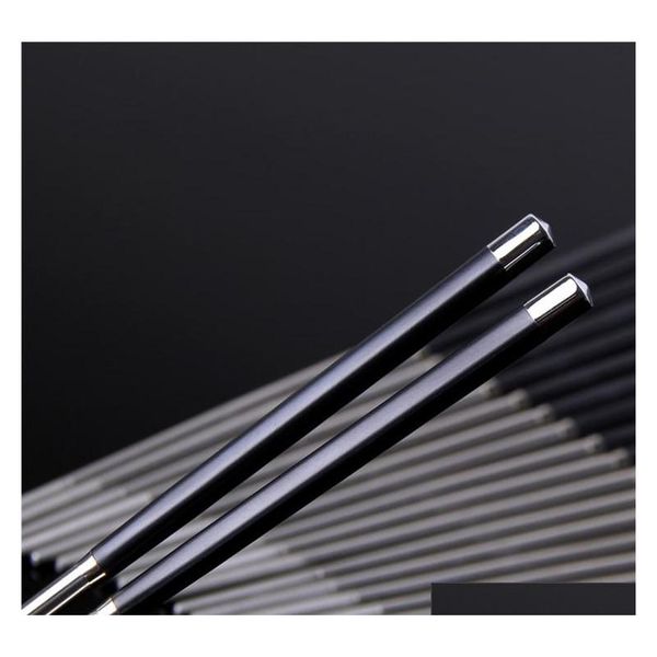 304 stainless steel chopsticks with black slip-resistant cover, durable metal chopstick restaurant qyllau five2010
304 stainless steel chopsticks with black slip-resistant cover, durable metal chopstick restaurant qyllau five2010
