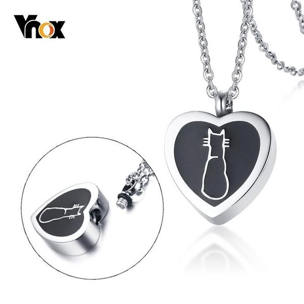 vnox cute cat openable heart pendant for women men necklace stainless steel urn memorial pet cremation ashes keepsake jewelry, Silver
vnox cute cat openable heart pendant for women men necklace stainless steel urn memorial pet cremation ashes keepsake jewelry, Silver