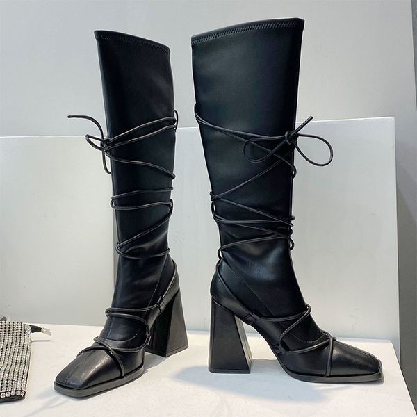 sequins ins toe cross buckles knee brace tall woman chunky heel street fashion winter boots us1p, Black
sequins ins toe cross buckles knee brace tall woman chunky heel street fashion winter boots us1p, Black