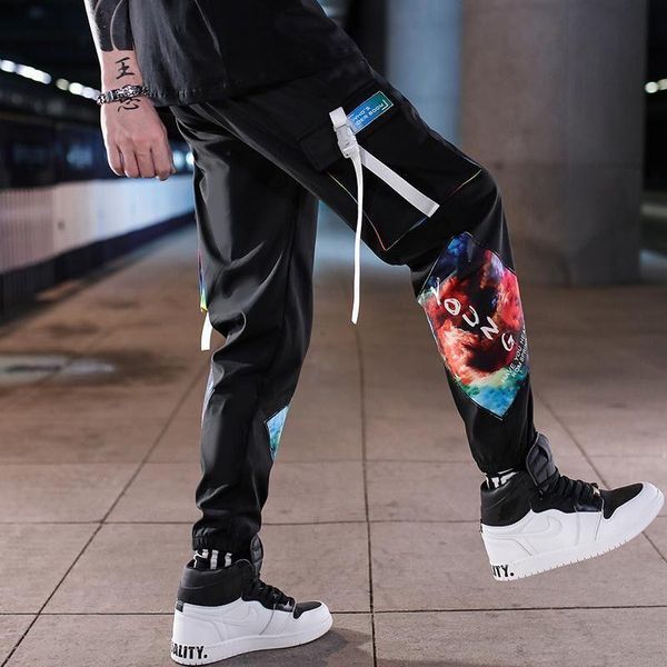 letter ribbons casual hip hop joggers cargo pants for men block hit color pocket track pants male trousers sweatpants streetwear, Black
letter ribbons casual hip hop joggers cargo pants for men block hit color pocket track pants male trousers sweatpants streetwear, Black