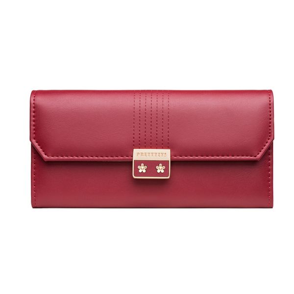 women's wallet women's long ins card package sweet and versatile multi-function clutch, Red;black
women's wallet women's long ins card package sweet and versatile multi-function clutch, Red;black