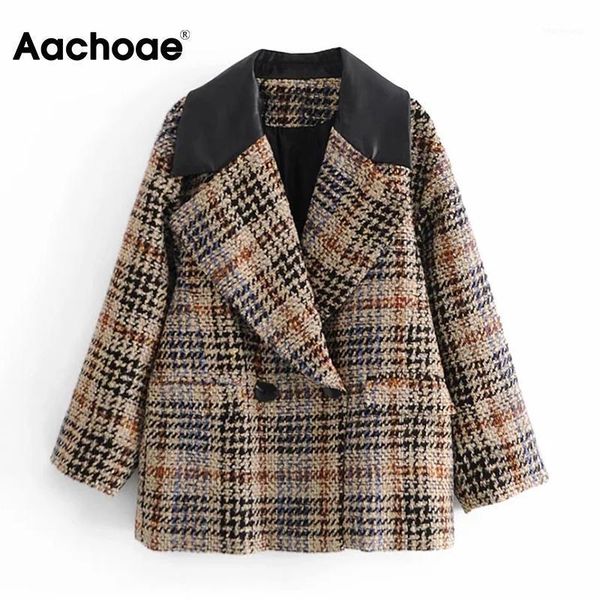 aachoae chic plaid patchwork blazer women double breasted elegant coat outwear notched neck lady fashion blazer suit femme veste1, White;black
aachoae chic plaid patchwork blazer women double breasted elegant coat outwear notched neck lady fashion blazer suit femme veste1, White;black