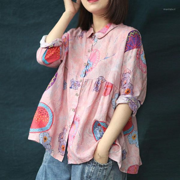 johnature spring fashion floral print turn-down collar single breasted shirt 2020 new loose comfortable all-match women 1, White
johnature spring fashion floral print turn-down collar single breasted shirt 2020 new loose comfortable all-match women 1, White