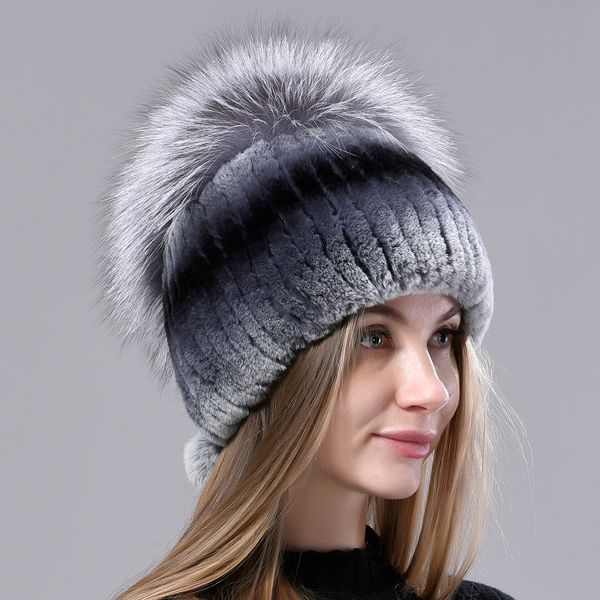 real malha mulheres inverno natural silver fox fur rex coelho chapus de pele com bolas macias no do chapu elegante, Blue;gray
real malha mulheres inverno natural silver fox fur rex coelho chapus de pele com bolas macias no do chapu elegante, Blue;gray
