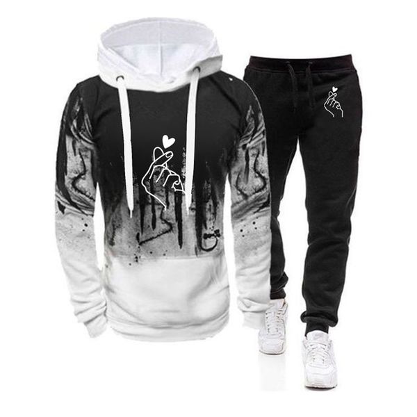 hoodies set men casual outfit men's tracksuit sets sweatshirt+sweatpant 2 pieces pullover sweatshirt suits fashion streetwear 211220, Gray
hoodies set men casual outfit men's tracksuit sets sweatshirt+sweatpant 2 pieces pullover sweatshirt suits fashion streetwear 211220, Gray