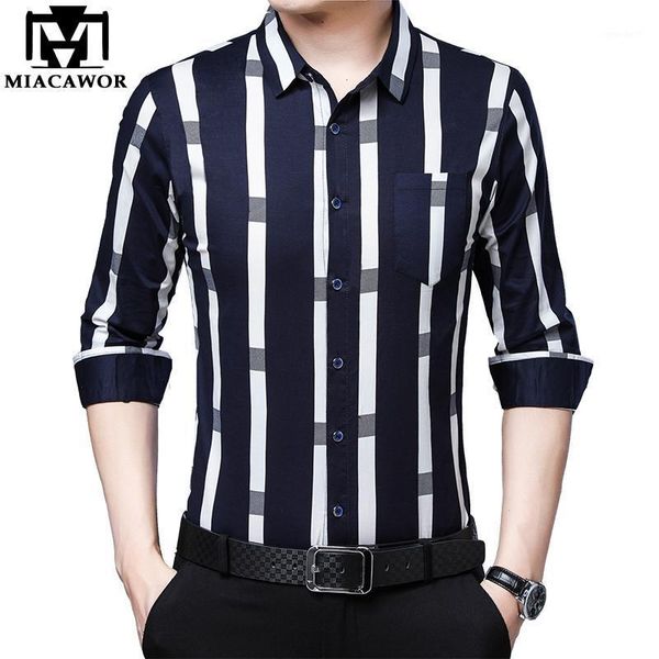 men's casual shirts miacawor men shirt 2021 spring long sleeve dress cotton slim fit striped camisa masculina c6241, White;black
men's casual shirts miacawor men shirt 2021 spring long sleeve dress cotton slim fit striped camisa masculina c6241, White;black