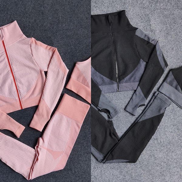 2piece sport suit woman seamless running tracksuit sportswear gym crop zipped coat fitness clothes workout leggings yoga set c0123, Gray
2piece sport suit woman seamless running tracksuit sportswear gym crop zipped coat fitness clothes workout leggings yoga set c0123, Gray