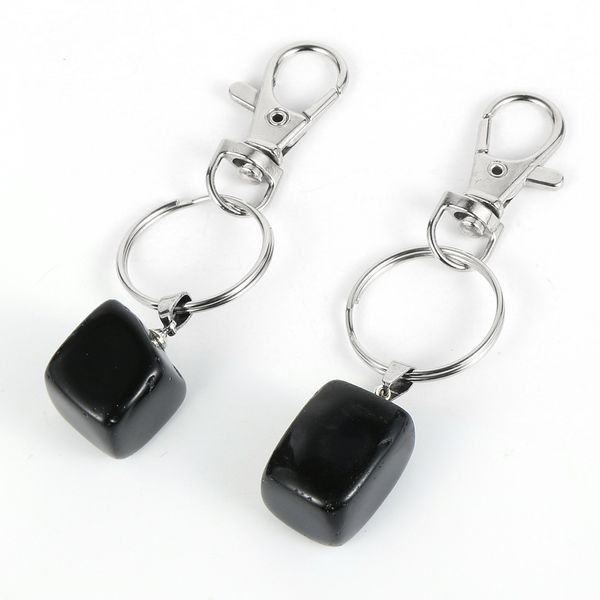 women obsidian keychain fashion irregular men natural black stone pendant key chain ring, Silver
women obsidian keychain fashion irregular men natural black stone pendant key chain ring, Silver