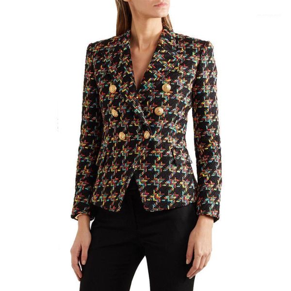 european double breasted women's wool blends coat winter 2020 autumn elegant houndstooth slim tweed woolen outerwear female1, Black
european double breasted women's wool blends coat winter 2020 autumn elegant houndstooth slim tweed woolen outerwear female1, Black