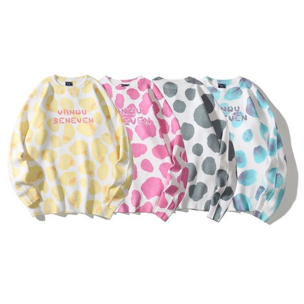 sweater women printed leopard pattern new knitted warm chic harajuku womens pullover casual soft knitted jumper h1211, White;black
sweater women printed leopard pattern new knitted warm chic harajuku womens pullover casual soft knitted jumper h1211, White;black