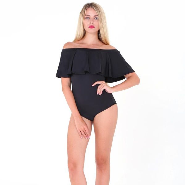 slash neck off shoulder swimmwear ruffles bodysuit 2020 summer women solid casual slim beach swimmwear romper women clothes, Black;white
slash neck off shoulder swimmwear ruffles bodysuit 2020 summer women solid casual slim beach swimmwear romper women clothes, Black;white