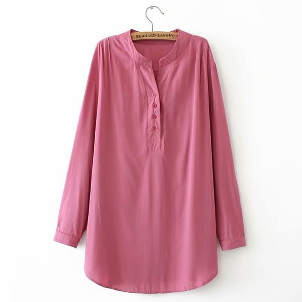 women spring long sleeves, new solid blouse with low-neckline and sleek ol'shirts crkp, White
women spring long sleeves, new solid blouse with low-neckline and sleek ol'shirts crkp, White