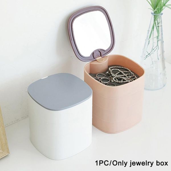 360 degree rotating earrings storage anti-scratch rings necklaces jewelry box with mirror 4 layer desk organizer watch home, Pink;blue
360 degree rotating earrings storage anti-scratch rings necklaces jewelry box with mirror 4 layer desk organizer watch home, Pink;blue