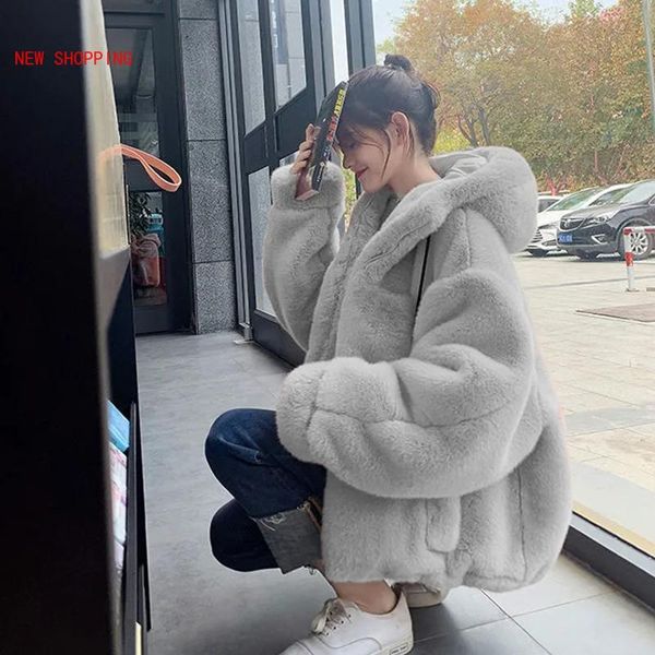 women's fur & faux 2021 women coat with hood fashion zipper plush thick slim pink jacket fake coats chaqueta mujer, Black
women's fur & faux 2021 women coat with hood fashion zipper plush thick slim pink jacket fake coats chaqueta mujer, Black