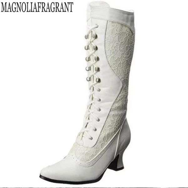 White boots woman shoes Lace Long-barreled boots female thick heel plus size high-leg female zapatos de mujer y607, Black
White boots woman shoes Lace Long-barreled boots female thick heel plus size high-leg female zapatos de mujer y607, Black