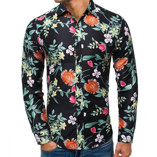 men's casual shirts long sleeve flower shirt dress fashion printed lapel floral stay blouse plus size, White;black
men's casual shirts long sleeve flower shirt dress fashion printed lapel floral stay blouse plus size, White;black