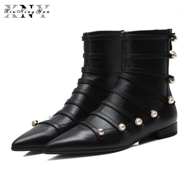 boots xiuningyan women ankle genuine leather motocycle pearl square heel low heels back zipper shoes woman1, Black
boots xiuningyan women ankle genuine leather motocycle pearl square heel low heels back zipper shoes woman1, Black
