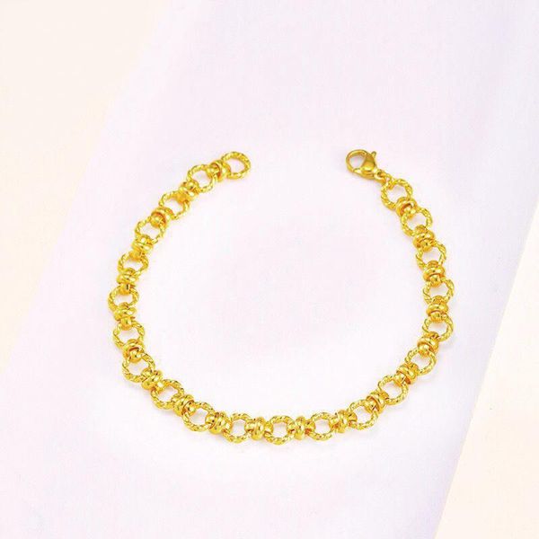 mxgxfam ( 18cm x6 mm) o style link bracelet for women men 24 k pure gold color fashion jewelry, Black
mxgxfam ( 18cm x6 mm) o style link bracelet for women men 24 k pure gold color fashion jewelry, Black