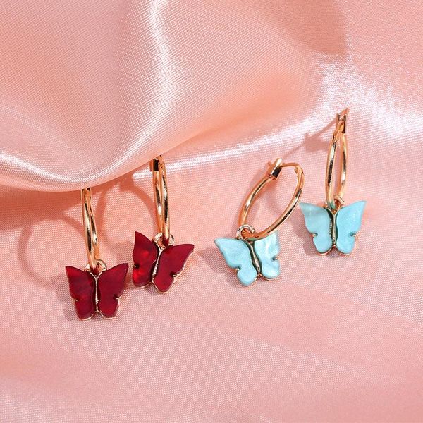 just feel 2 pair/sets korea fashion butterfly acrylic hoop earrings for women gold color circle earring elegant jewelry new gift, Golden;silver
just feel 2 pair/sets korea fashion butterfly acrylic hoop earrings for women gold color circle earring elegant jewelry new gift, Golden;silver