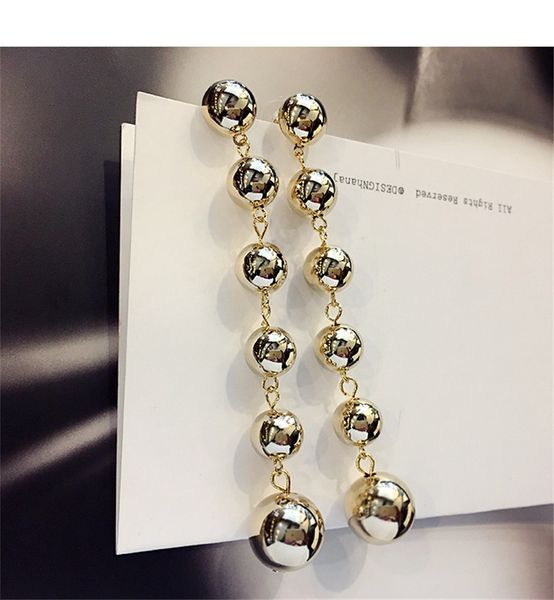 2018 punk metal heart beads ball drop earring long tassel earrings women party statement hanging dangle earrings fashion jewelry, Golden
2018 punk metal heart beads ball drop earring long tassel earrings women party statement hanging dangle earrings fashion jewelry, Golden