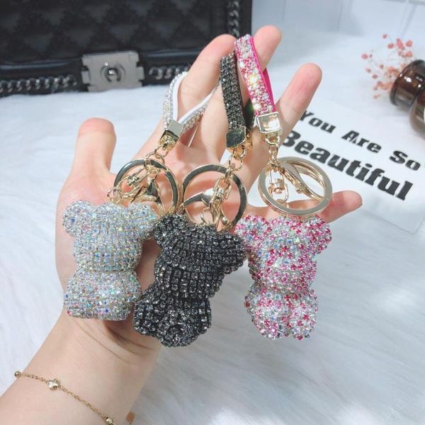 creative hand drill sitting bear keychain fashion ladies car keychain pendant personality small gift jewelry, Silver
creative hand drill sitting bear keychain fashion ladies car keychain pendant personality small gift jewelry, Silver